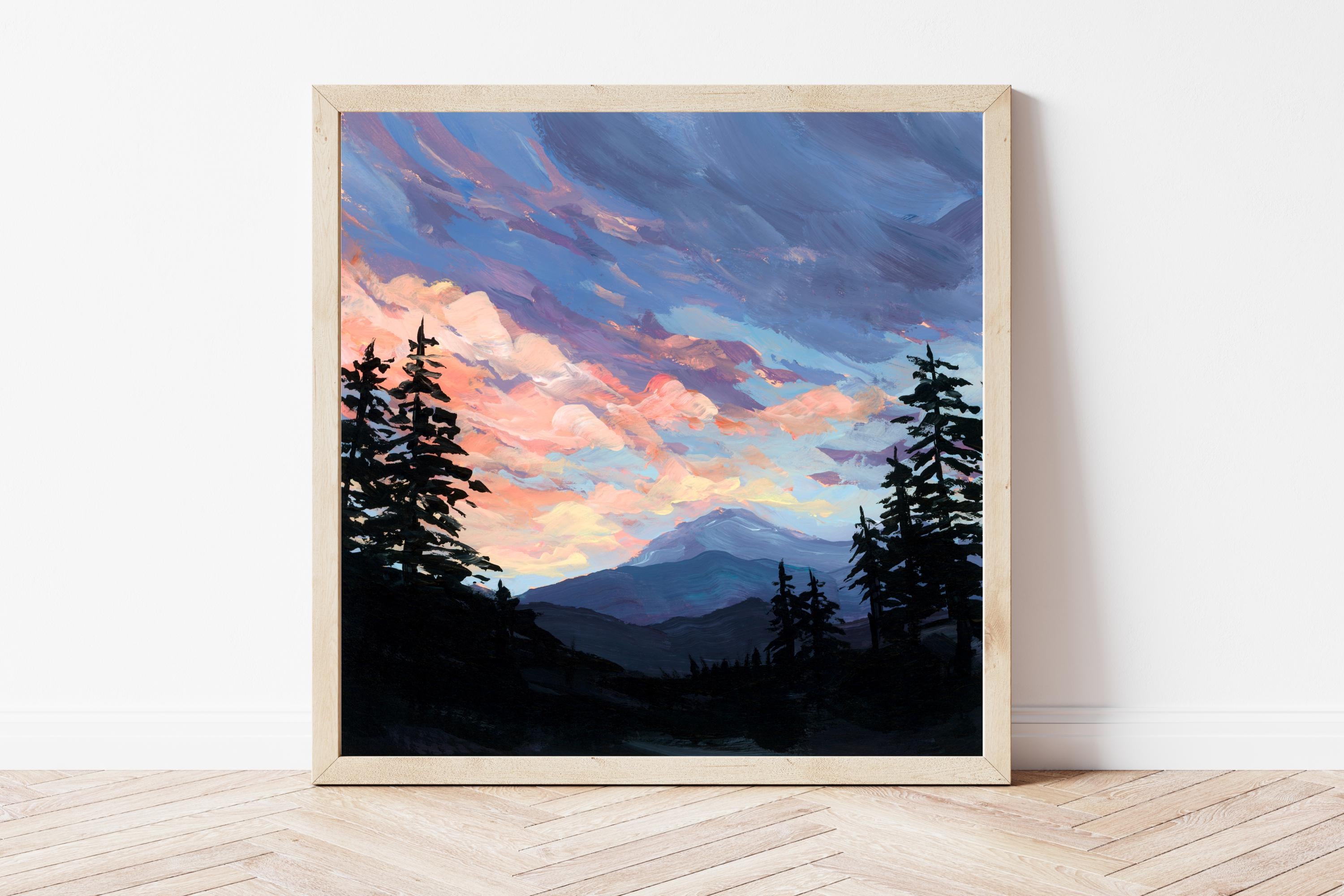 Colorado Sunrise Fine Art Print, Breckenridge Wall Art, Mountain Landscape Painting