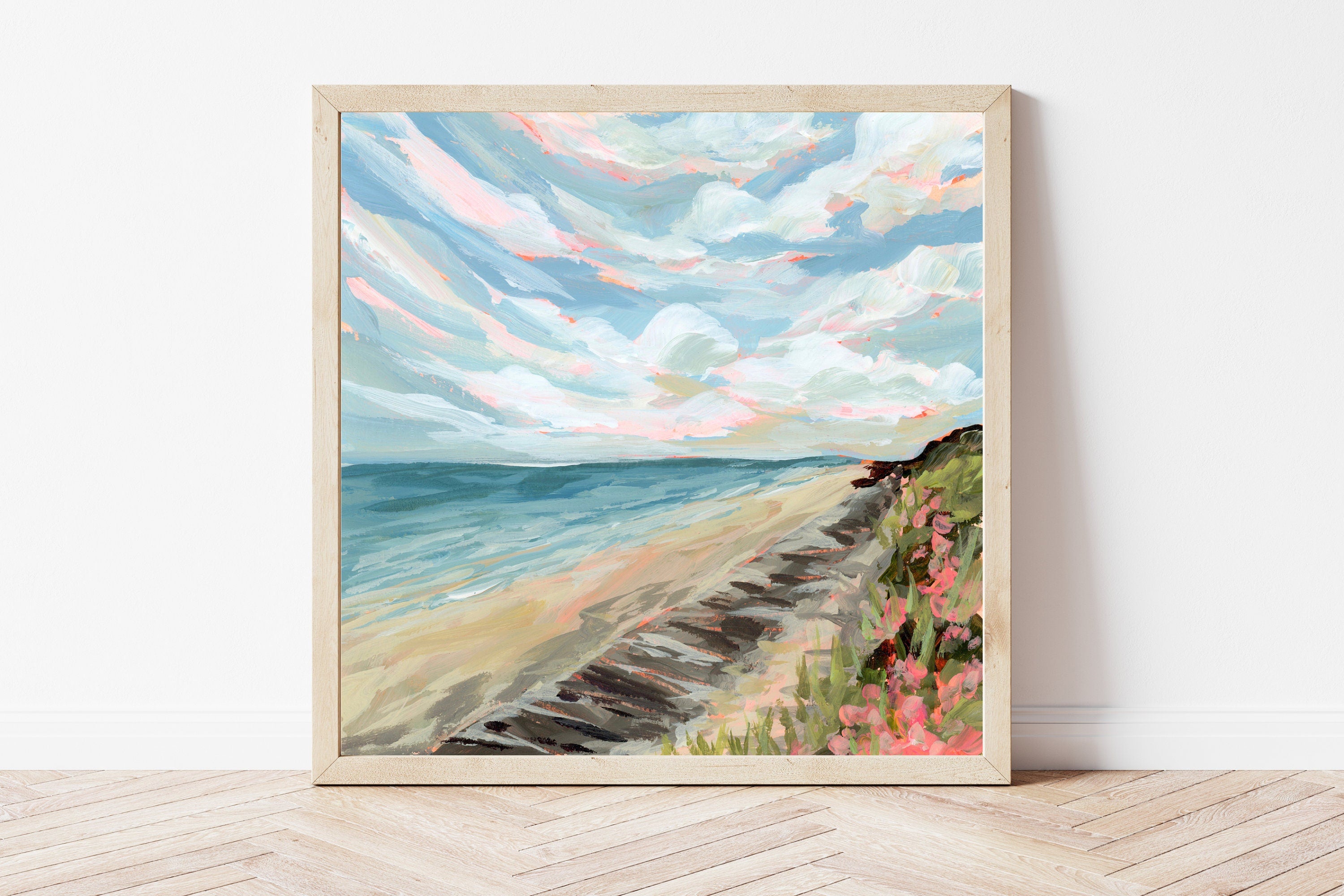 Connecticut Beach Landscape Fine Art Print - New England Coastal Painting