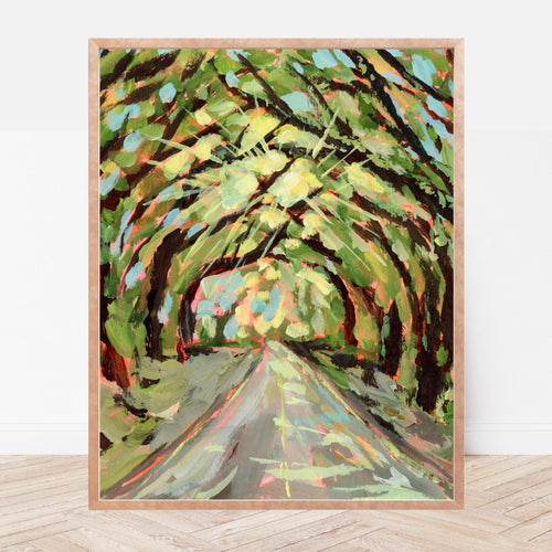 Alabama Tree Tunnel Fine Art Print: Spanish Moss Landscape Painting