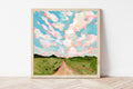 IOWA ART PRINT: Rural Landscape Painting, Farm House Wall Art